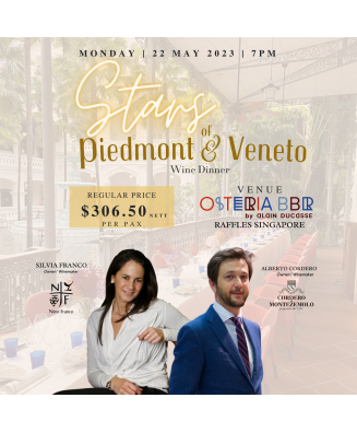 .Wine Dinner: Stars of Piedmont and Vineto
