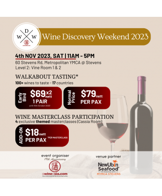 WDW2023 - Wine Hall Walkabout (Single Purchase Tickets)